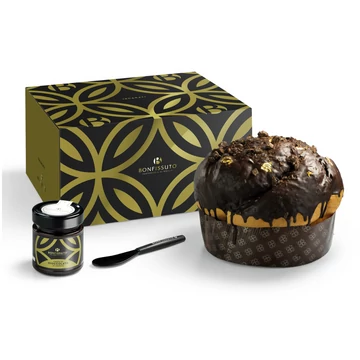Panettone 18 carati cioccolato (étcsokis) szett 1kg + 200g krém