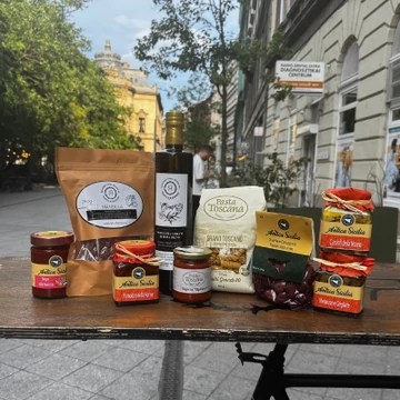 Mediterrán Kamra csomag – Pasta Toscana, szicíliai finomságok és olívaolaj