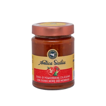 SUGO ALLA DI POMODORINI CILIEGINO CON SUINO NERO DEI NEBRODI 280g